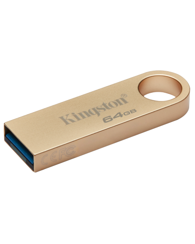 USB ფლეშ მეხსიერება Kingston DTSE9G3/64GB DataTraveler, 64GB, USB 3.2, Gold
