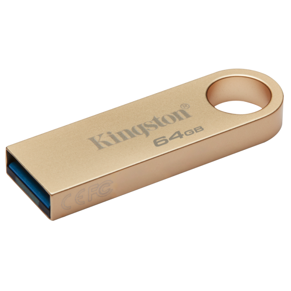 USB ფლეშ მეხსიერება Kingston DTSE9G3/64GB DataTraveler, 64GB, USB 3.2, Gold