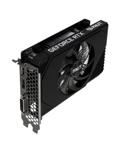 ვიდეო დაფა Palit NE63050018P1-1070F, GeForce RTX 3050 StormX, 8GB, 128bit, HDMI, DP, DVI-D, Black