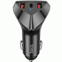 Car Charger/ Hoco DZ10 49.5W Avatar 3-port USB+Type-C PD QC3.0 Car Charger - black