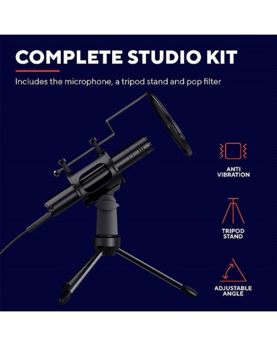 მიკროფონი Trust Gaming 24182 GXT 241 Velica Streaming Microphone, USB, Black