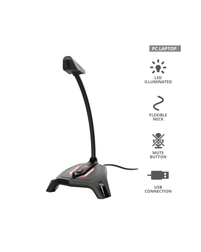 მიკროფონი TRUST GXT215 ZABI USB LED MICROPHONE