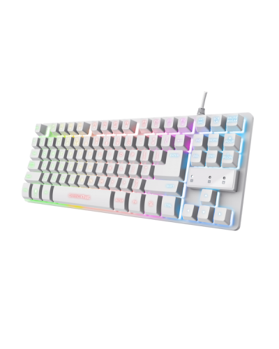 კლავიატურა 24737 TRUST Compact metal gaming keyboard with multicolour LED GXT 833W THADO