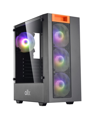 ქეისი ALLX AX-G2045, Computer Case, Micro-ATX, ATX, USB 3.0x1, USB 1.0x2, AUDIO, Black