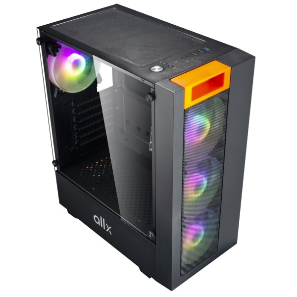 ქეისი ALLX AX-G2045, Computer Case, Micro-ATX, ATX, USB 3.0x1, USB 1.0x2, AUDIO, Black