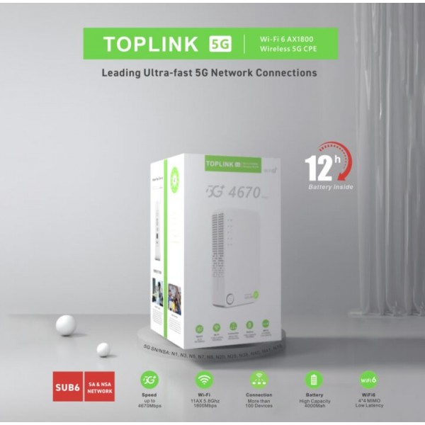 როუტერი TOP LINK MR530 5G Router battery 4000Mah