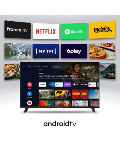 ტელევიზორი Thomson LD32HD-3218, 32", HD, Android TV, USB, HDMI, RJ45, VGA, Black