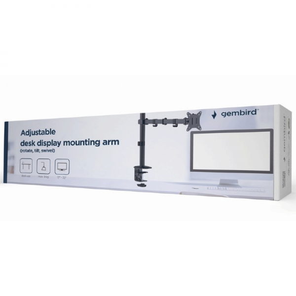 მონიტორის საკიდი: Gembird MA-D1-01 Adjustable desk display mounting arm 17"-32"