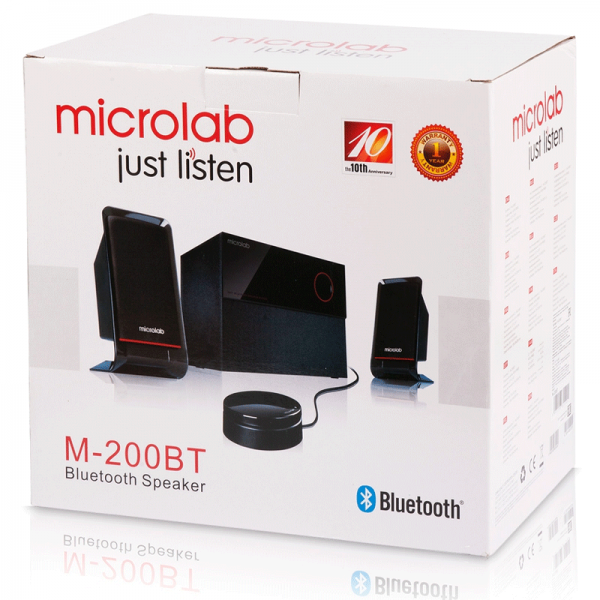 დინამიკი 2.1: Microlab M-200BT Bluetooth Speaker 40W Black