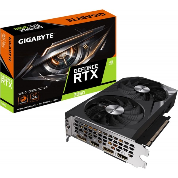 ვიდეო დაფა Gigabyte GeForce RTX 3060 WINDFORCE OC 12G