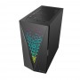 ქეისი 2E G2055 Gaming Case GALAXY MidT, 2xUSB2.0, 1xUSB3.0, 3x120mm ARGB+strip, TG (side panel), without PSU Black