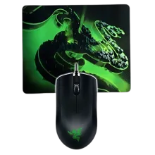 GAMING მაუსი და პადი  RAZER ABYSSUS LITE & RAZER GOLIATHUS MOUSE MAT BUNDLE RZ83-02730100-B3M1