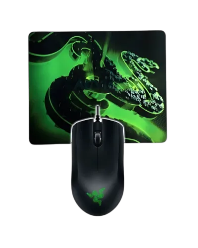 GAMING მაუსი და პადი  RAZER ABYSSUS LITE & RAZER GOLIATHUS MOUSE MAT BUNDLE RZ83-02730100-B3M1