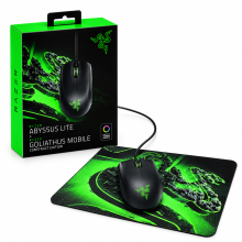 გეიმინგ ნაკრები - მაუსი და მაუსპადი / Razer ABYSSUS LITE & GOLIATHUS MOBILE / 6400 DPI / ოპტიკური / შავი