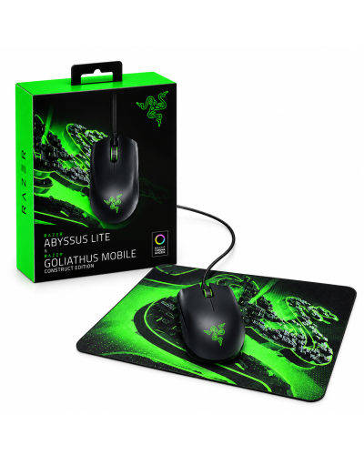 გეიმინგ ნაკრები - მაუსი და მაუსპადი / Razer ABYSSUS LITE & GOLIATHUS MOBILE / 6400 DPI / ოპტიკური / შავი