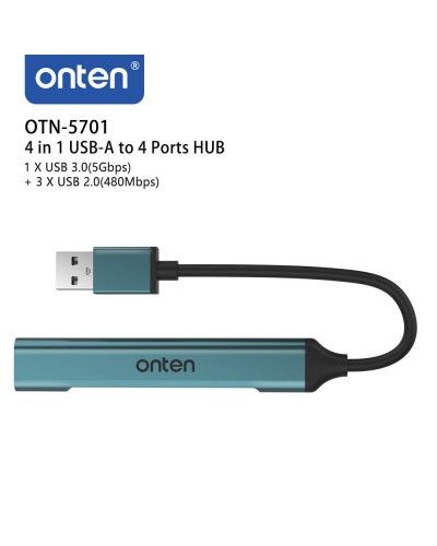 onten 5701  4-პორტიანი HUB USB 3.0