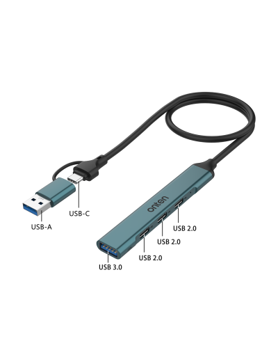 onten UCA9703 USB C / USB A 3.0 4-პორტიანი HUB