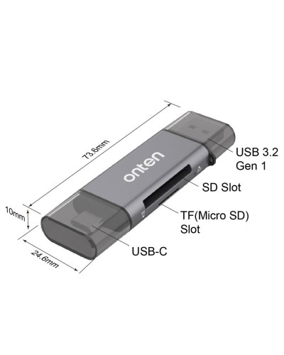 onten CR531A | USB 3.0 SD/ Micro SD ბარათის წამკითხველი