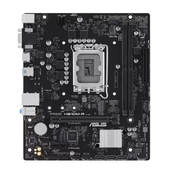 დედა დაფა ASUS PRIME H610M-R-SI (mATX, H610, 2xDDR5, 1хM.2, 2хPCIe, 1хDisplayPort, 1хVGA, 1хHDMI)