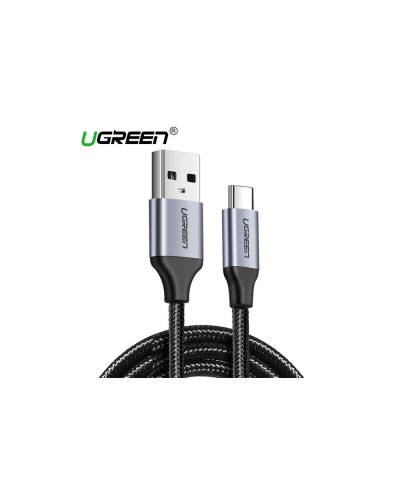 USB კაბელი Ugreen US288 UGREEN USB 2.0 A to Type C Cable Nickel Plating Aluminum Braid 1m (Black) 60126