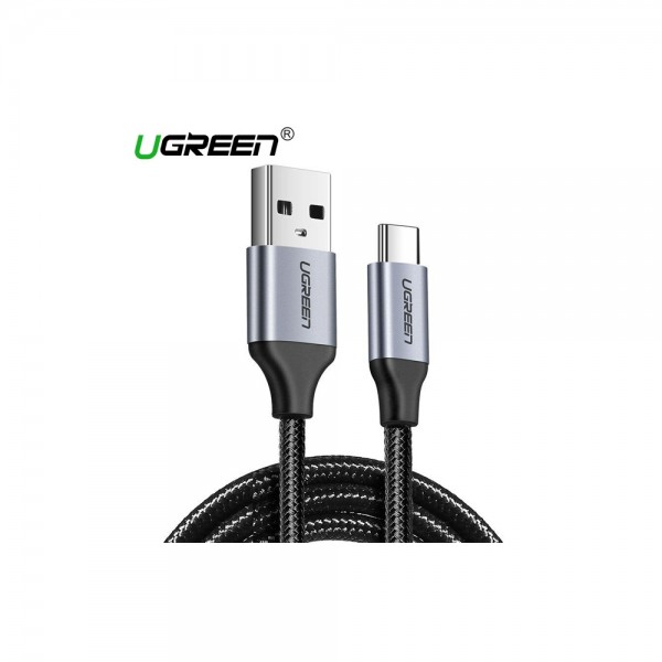 USB კაბელი Ugreen US288 UGREEN USB 2.0 A to Type C Cable Nickel Plating Aluminum Braid 1m (Black) 60126