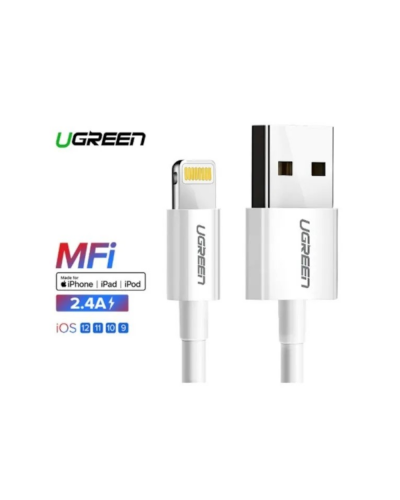 მობილურის დამტენი Ugreen US155 USB Cable for iPhone Xs Max XR 2.4A MFi Lightning USB Fast Charging Cable 20728