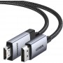 ვიდეო კაბელი UGREEN DP119 (15774), 4K, DisplayPort to HDMI, 2m, Grey/Black