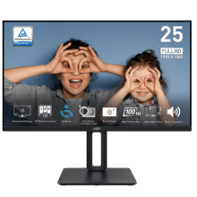 მონიტორი MSI 9S6-3PC29M-033 PRO MP251P,  24.5”, Monitor, FHD, IPS, HDMI, DP, Black, 100 Hz