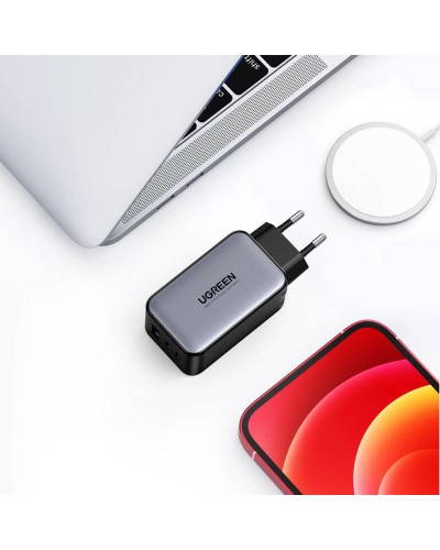 დამტენი UGREEN CD244 (10335), 65W, Type-c, USB, Space Gray