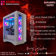პერსონალური კომპიუტერი Intel Core i9-14900K ASUS PRIME Z790-P DDR5 64 GB 6400 MHz SSD SAMSUNG 990 PRO 2 TB MSI RTX 5080 GAMING TRIO 16G