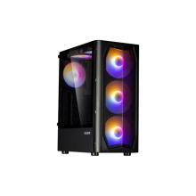 ქეისი Zalman PC  N4 Rev.1 PSU-ს გარეშე, 1xUSB3.0, 2xUSB2.0, 3x140mm, RGB, 3x120mm RGB, VGA 315mm, LCS მზად, TG Side Window, ATX, შავი
