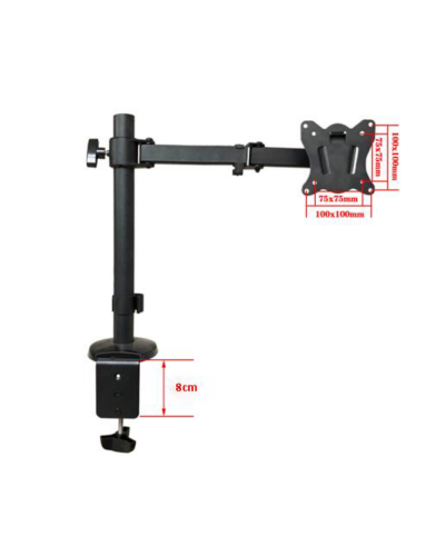 მონიტორის საკიდი Allscreen MDB1327B, 14-32", Monitor Mount, Black