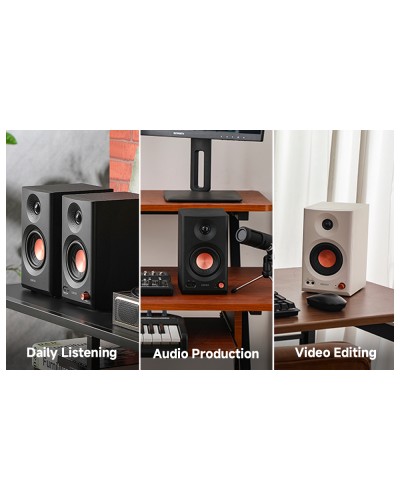 დინამიკი Edifier MR3, 36W, TRS, RCA, AUX, Bluetooth, Powered Studio Monitor Speakers, Black