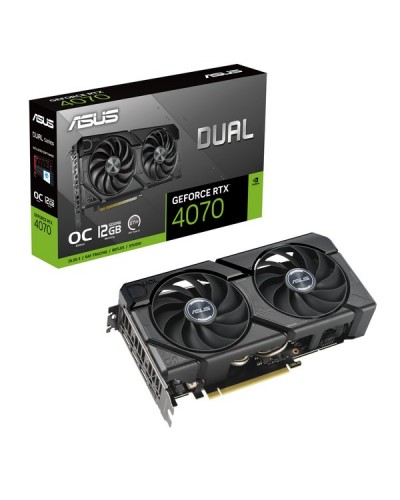 ვიდეო ბარათი ASUS RTX 4070 EVO OC 12GB GDDR6X 192bit (DUAL-RTX4070-O12G-EVO) (90YV0J15-M0NA00)
