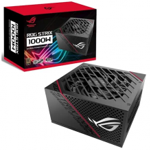 კვების ბლოკი ASUS PSU ROG STRIX (1000W), >90%, 80+ Gold, 135мм, 1xMB 24pin(20+4), 2xCPU 8pin(4+4), 8xMolex, 8xSATA, 6xPCIe 8pin(6+2), Fully Modular, ROG-STRIX-1000G 90YE00AA-B0NA00