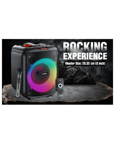 დინამიკი INTEX Speakers Boombox 3500 45W Party DJ Speaker double 1Hi Fi 8" 45W/with one Wireless Mic