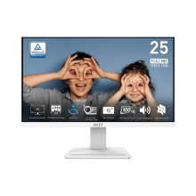მონიტორი   MSI - PRO MP253W 24.5" (62.23cm) Flat IPS 1920x1080 FHD 100Hz 300cd/m² 1ms (MPRT) 178°/178° White-White (9S6-3PC7CH-054)