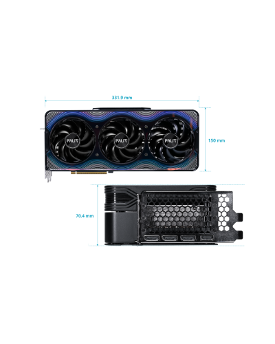 ვიდეო ბარათი Palit RTX5070Ti GAMEROCK 16GB GDDR7 256bit 3-DP HDMI NE7507T019T2-GB2030G