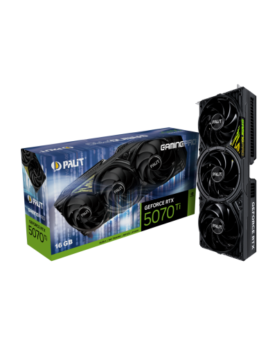 ვიდეო ბარათი Palit RTX5070Ti GAMINGPRO 16GB GDDR7 256bit 3-DP HDMI V1 NE7507T019T2-GB2031Y