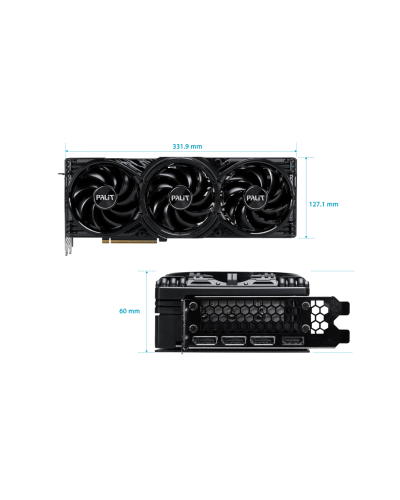 ვიდეო ბარათი Palit RTX5070Ti GAMINGPRO 16GB GDDR7 256bit 3-DP HDMI V1 NE7507T019T2-GB2031Y