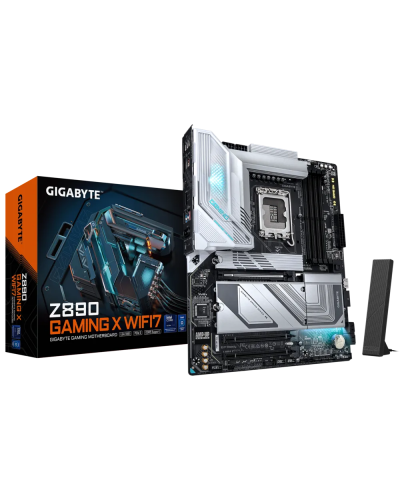 დედა დაფა GIGABYTE Z890 Gaming X WIFI7 Intel Core Ultra (Series 2) LGA 1851 Motherboard, ATX, DDR5, 4X M.2, PCIe 5.0, USB4, WIFI7