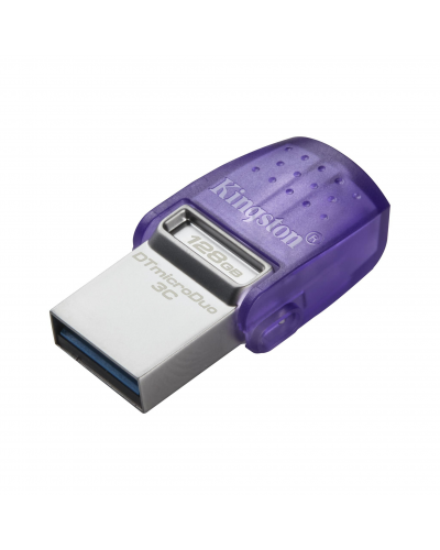 USB ფლეშ მეხსიერება Kingston 128GB DataTraveler MicroDuo 3C Type-C & USB-A (DTDUO3CG3/128GB)