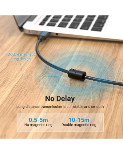 პრინტერის კაბელი VENTION COQBH USB 2.0 A Male to B Male Cable 2M Black PVC Type