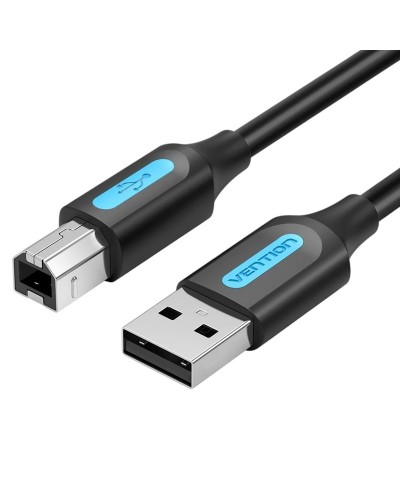პრინტერის კაბელი VENTION COQBH USB 2.0 A Male to B Male Cable 2M Black PVC Type