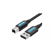 პრინტერის კაბელი VENTION COQBG USB 2.0 A Male to B Male Cable 1.5M Black PVC Type