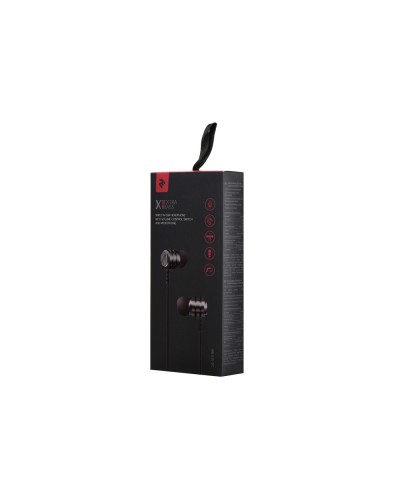 ყურსასმენი 2E X1 Extra Bass with volume control switch&mic Wired Black (2E-IEX1BK)