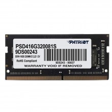ოპერატიული მეხსიერება Patriot SL DDR4 16GB 3200MHz SODIMM - PSD416G320081S
