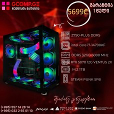 პერსონალური კომპიუტერი Intel i7-14700KF TUF Z790-PLUS DDR5 32GB 1TB M.2 SSD RTX 5070 12G VENTUS 2X