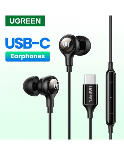 ყურსასმენი UGREEN EP103 (30637), In-Ear Headphones, Wired, Type-C, Black