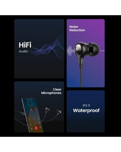 ყურსასმენი UGREEN EP103 (30637), In-Ear Headphones, Wired, Type-C, Black